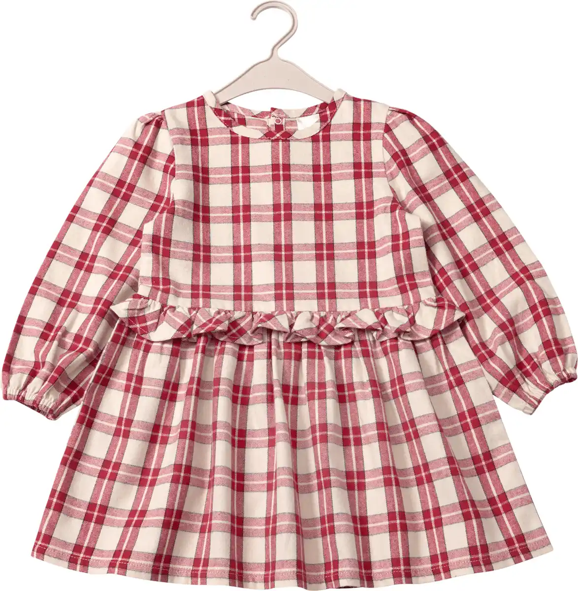 Bild 1 von ALANA Kleid aus Flanell mit Karo-Muster, rot, Gr. 104, 1 St