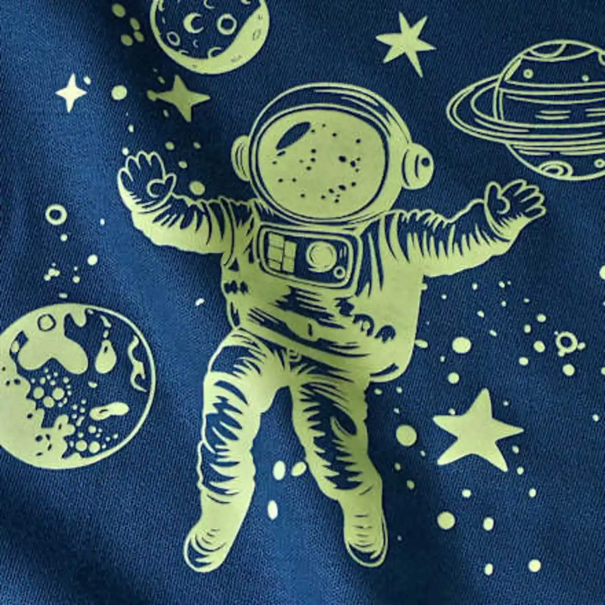 Bild 3 von ALANA Schlafanzug mit Glow-in-the-Dark Astronauten-Motiv, blau, Gr. 92, 1 St
