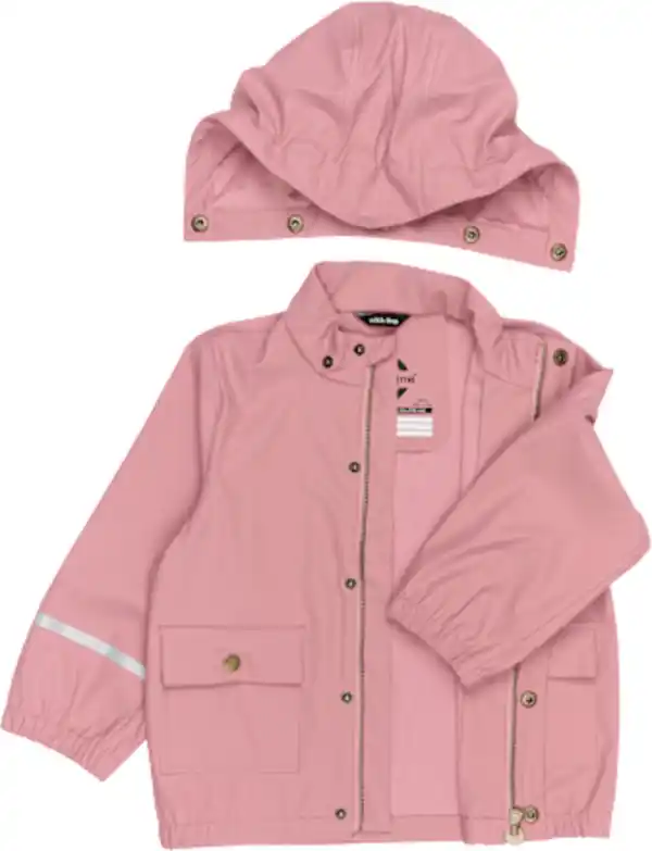 Bild 3 von Mikk-Line Regenjacke mit Kapuze, rosa, Gr. 98/104, 1 St