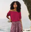 Bild 1 von Damen-Bluse mit Carmen-Ausschnitt