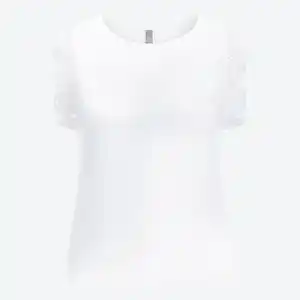 Damen-T-Shirt mit Spitzendetails