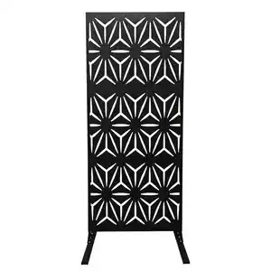Dekorative Metall Sichtschutzwand, ca. 160 x 56 cm – Metallfarben