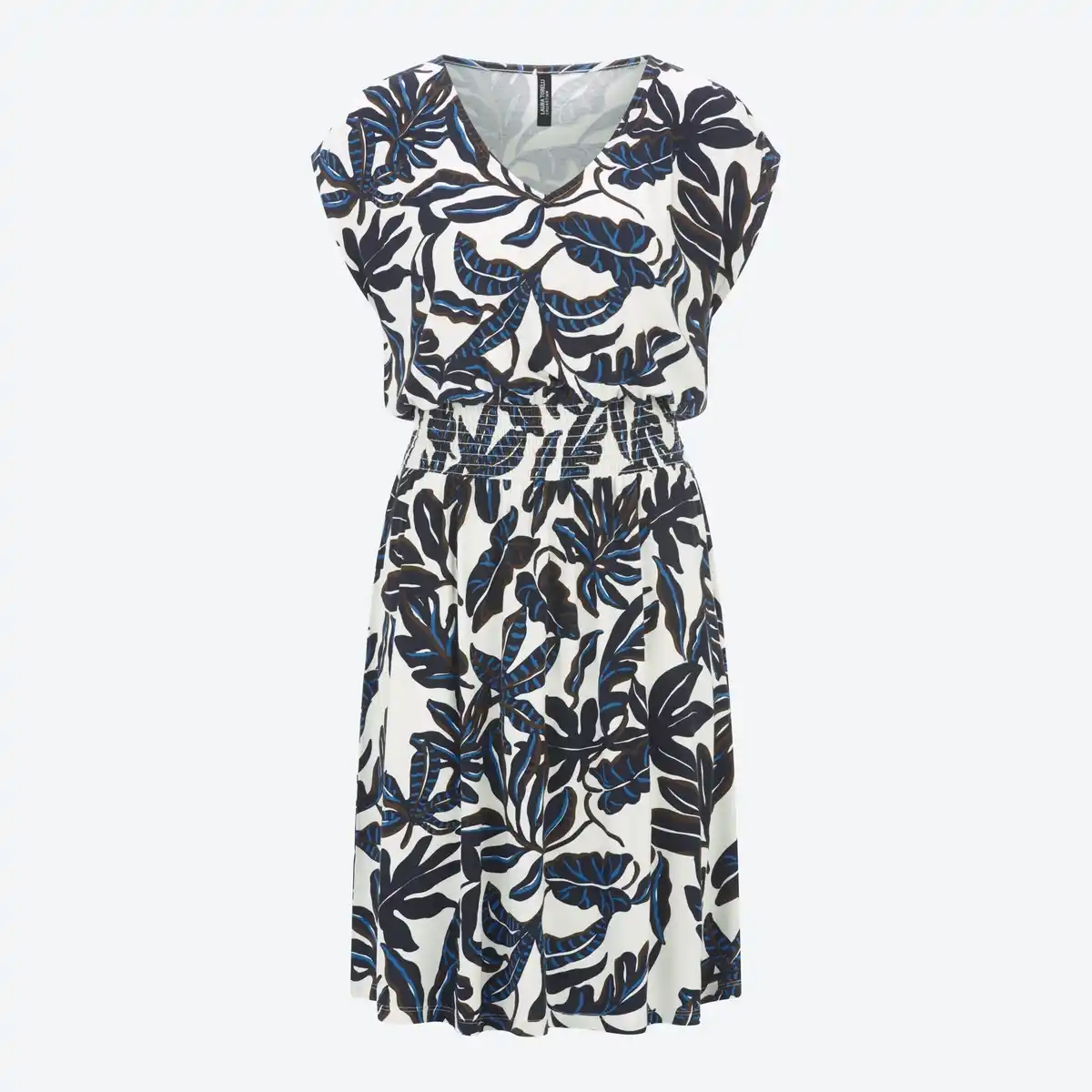 Bild 1 von Damen-Kleid mit V-Ausschnitt und gesmokter Taille
