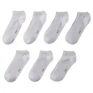 UP2FASHION BASICS Damen oder Herren Sneaker-Socken, Weiß, Gr. 35/38