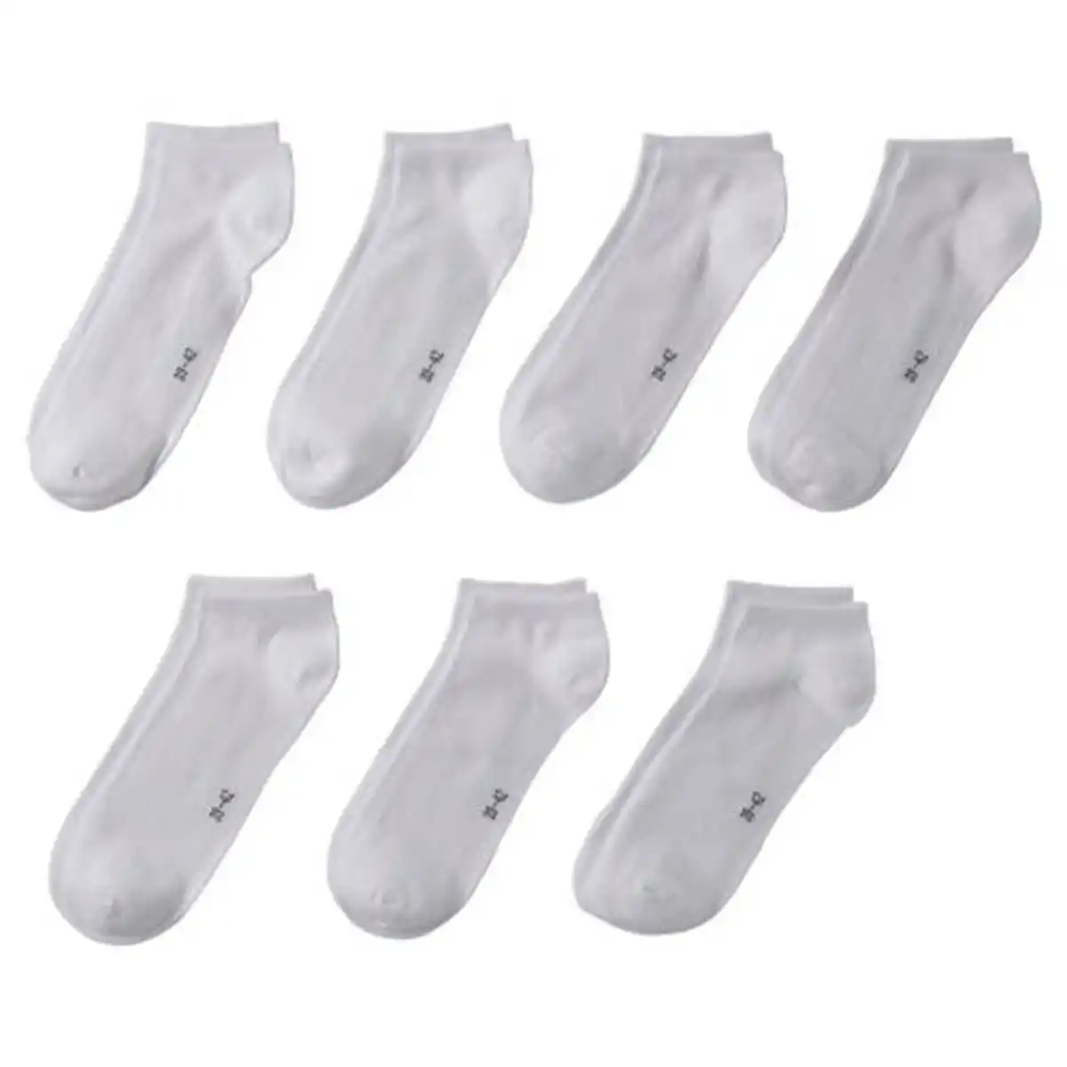 Bild 1 von UP2FASHION BASICS Damen oder Herren Sneaker-Socken, Weiß, Gr. 35/38