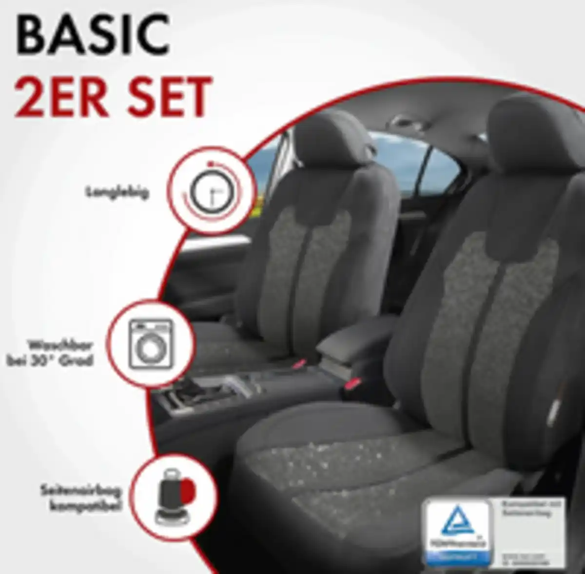 Bild 2 von Autositzbezug Corso Coll. Basic - silber-schwarz