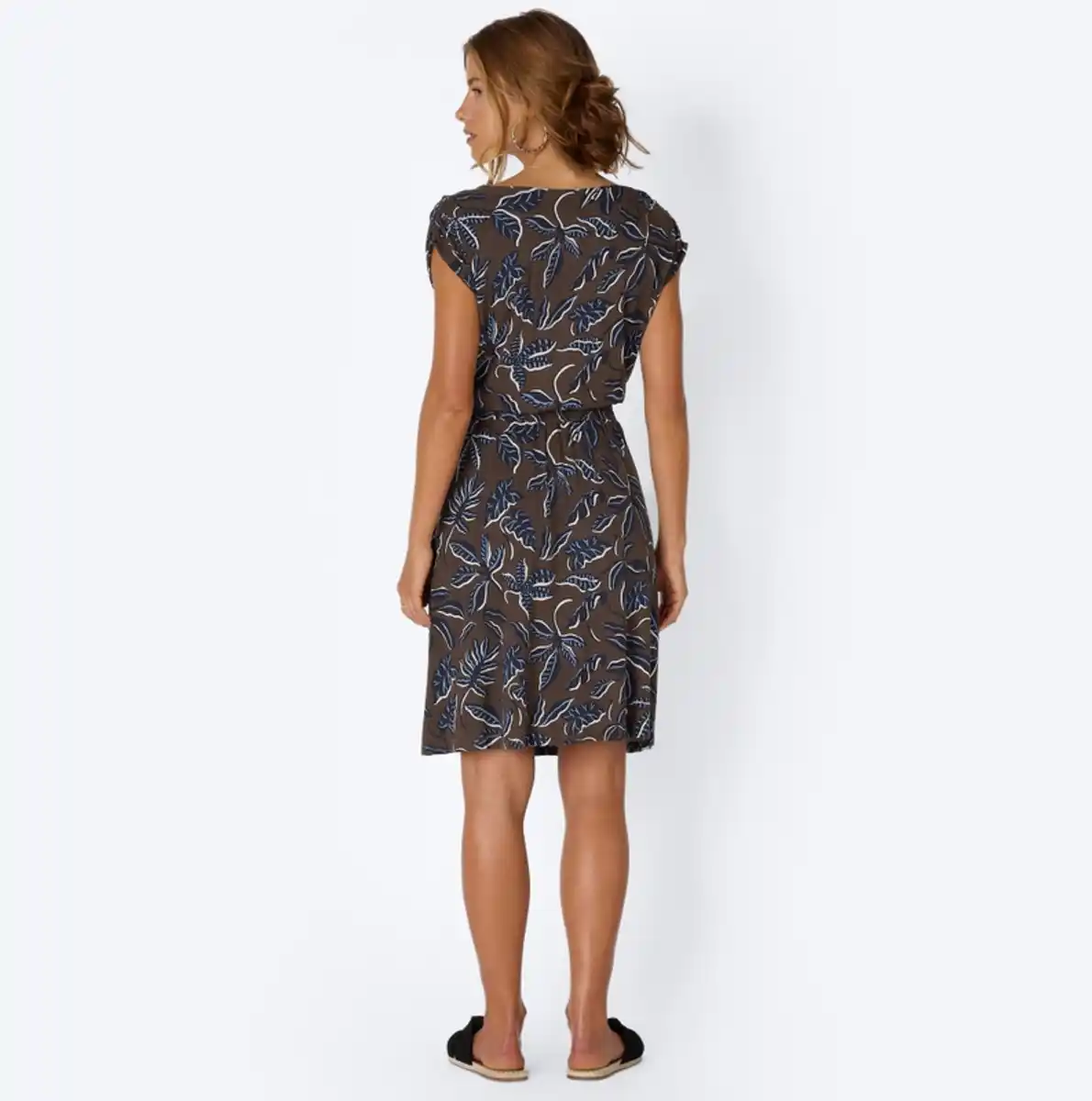 Bild 4 von Damen-Kleid mit V-Ausschnitt und gesmokter Taille