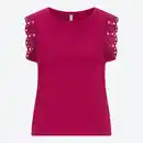 Bild 2 von Damen-T-Shirt mit Spitzendetails