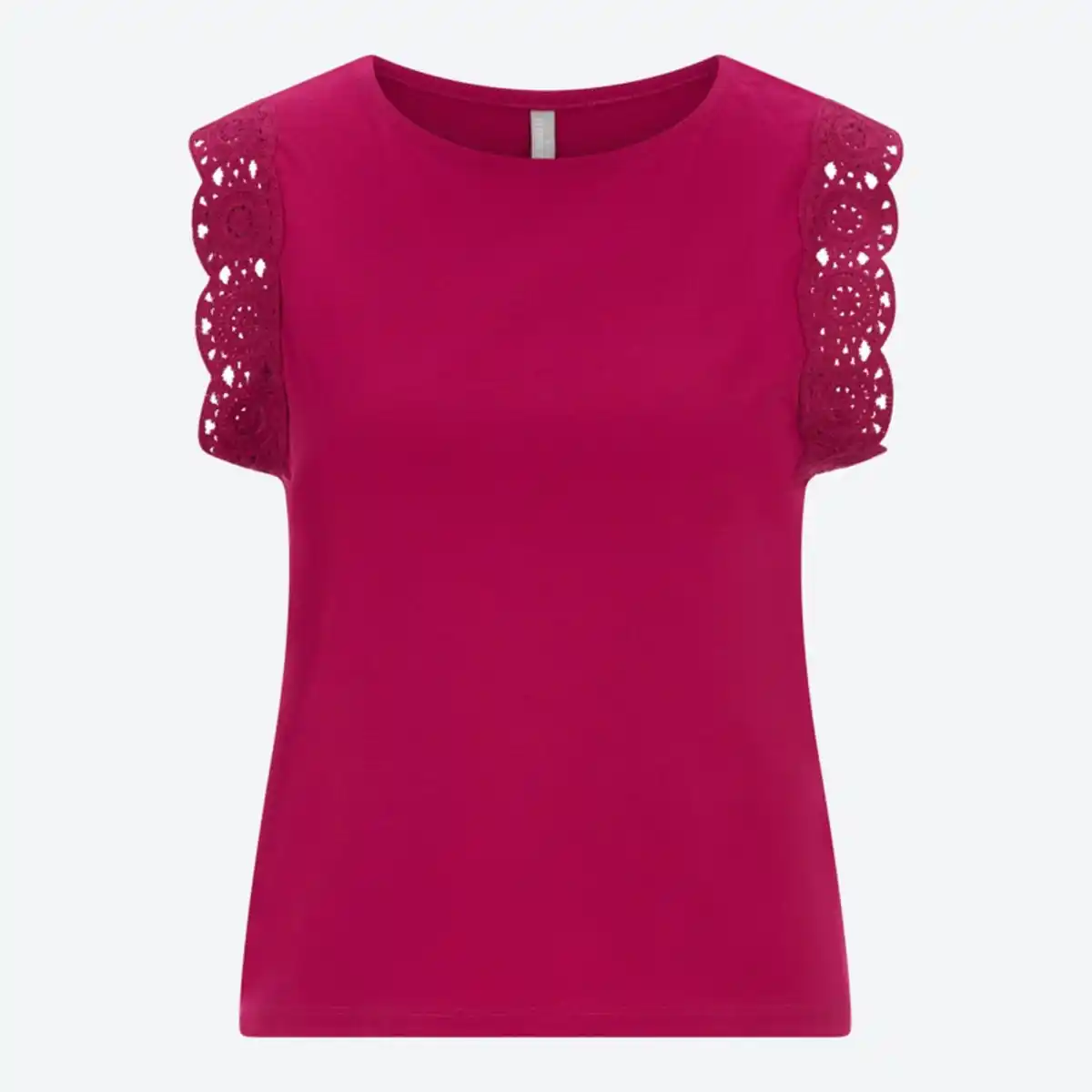 Bild 2 von Damen-T-Shirt mit Spitzendetails