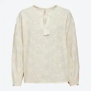 Damen-Bluse mit Broderie Anglaise
