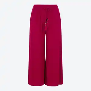 Damen-Crinkle-Hose aus Viskose