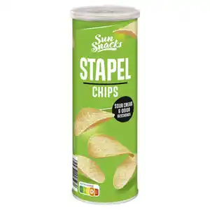 SUNSNACKS Stapelchips 175 g, Sour Cream und Zwiebel