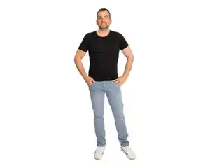 T-Shirt Gr M-2XL, schwarz-weiß, 2 Stück