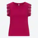 Bild 3 von Damen-T-Shirt mit Spitzendetails