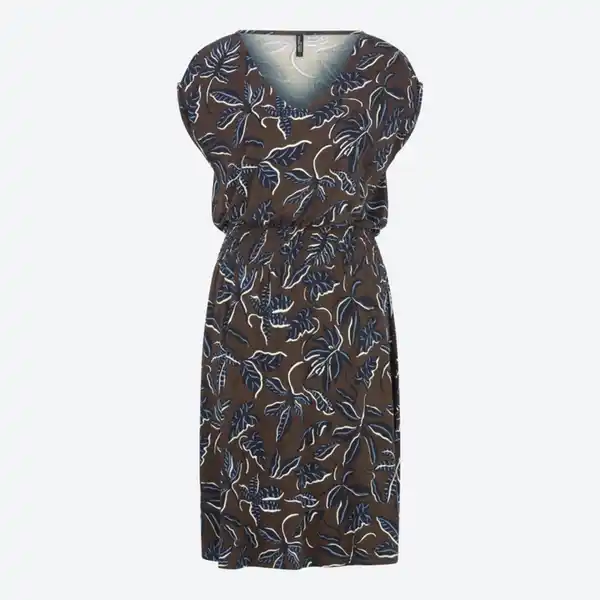 Bild 2 von Damen-Kleid mit V-Ausschnitt und gesmokter Taille