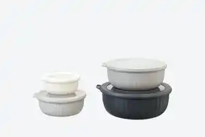 Frischhalteboxen-Set mit Rillen, 4-teilig