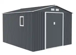 Metallgerätehaus "HANNA", ca. 277 x 322 x 213 cm - Grau/Weiß