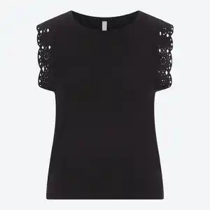Damen-T-Shirt mit Spitzendetails