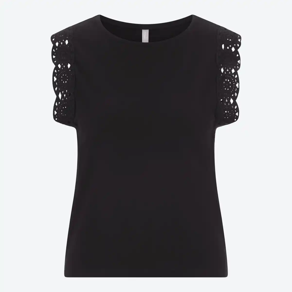 Bild 1 von Damen-T-Shirt mit Spitzendetails
