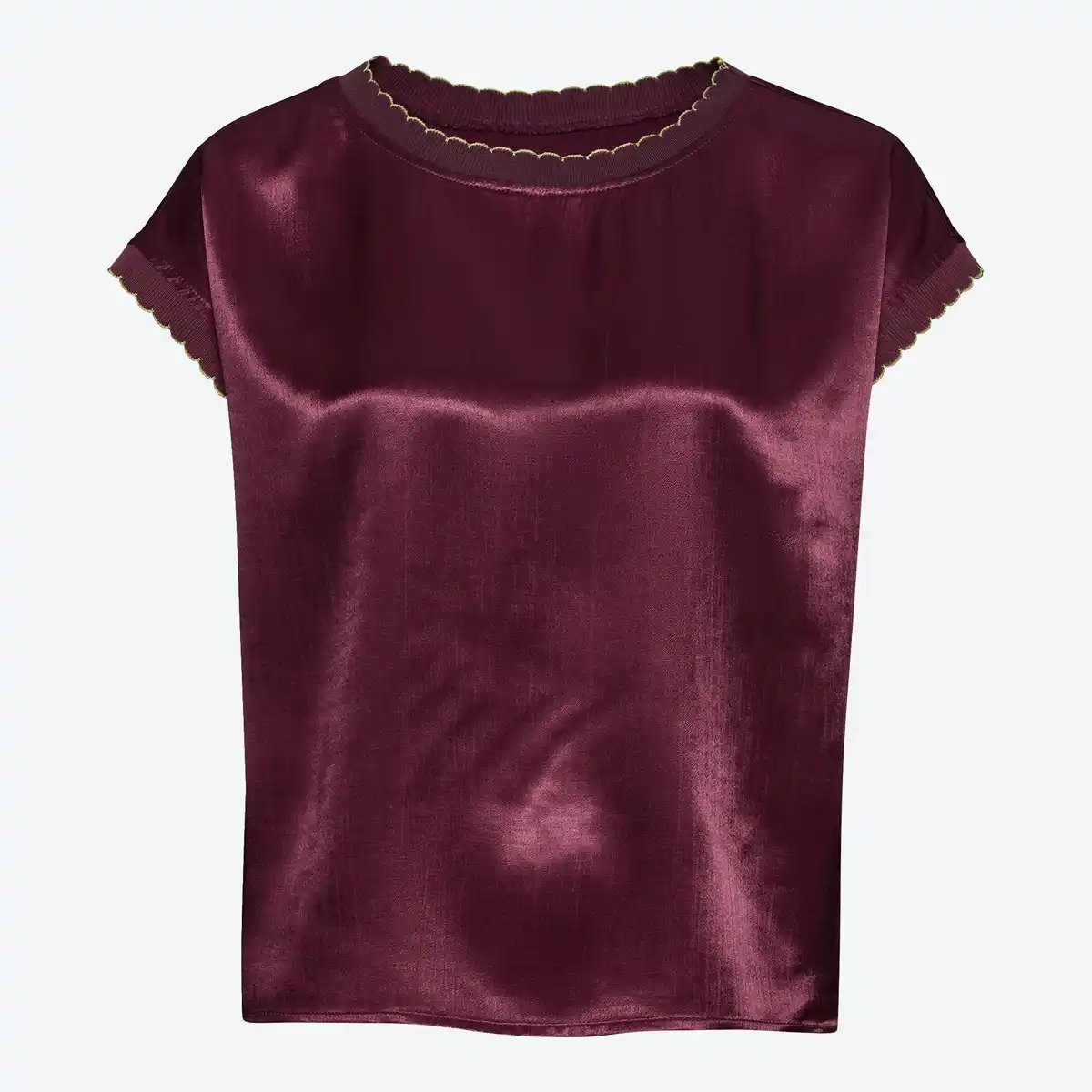 Bild 1 von Damen-T-Shirt mit Crincle-Effekt aus Viskose