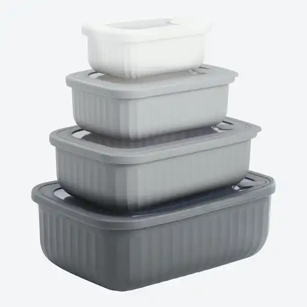 Bild 3 von Frischhalteboxen-Set mit Rillen, 4-teilig