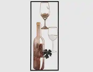 Metallbild Wein 25x61cm
