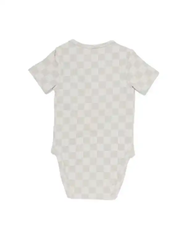 Bild 2 von Mitwachsender Baby-Strampler LENZING™ ECOVERO™, gerippt, Blockmuster blau