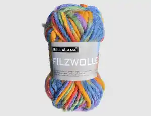 Strickgarn Filz bunt gemustert