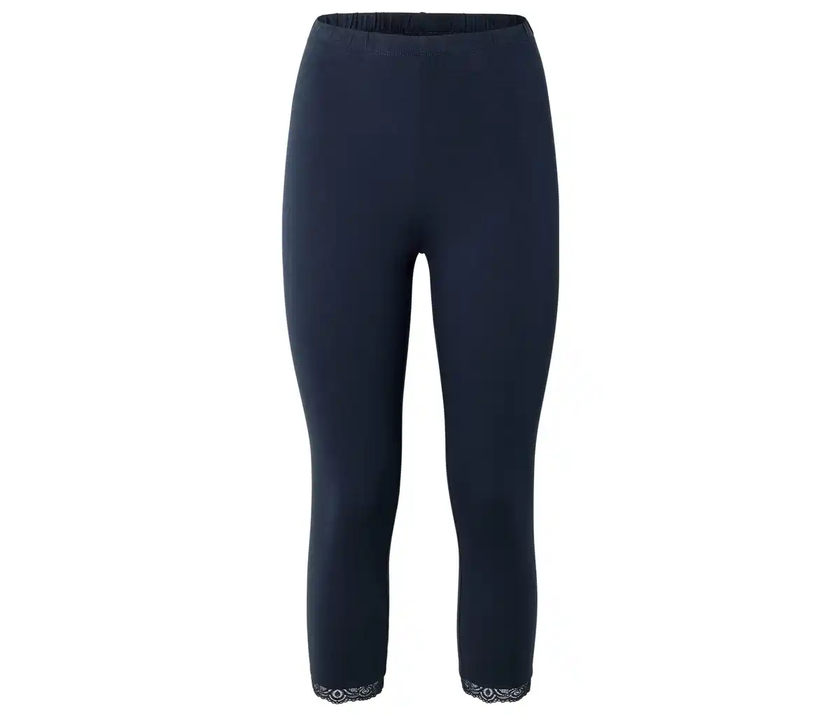 Bild 1 von 3/4-Leggings mit Spitzenborte, dunkelblau