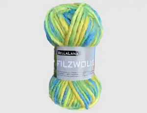 Strickgarn Filz grün gemustert