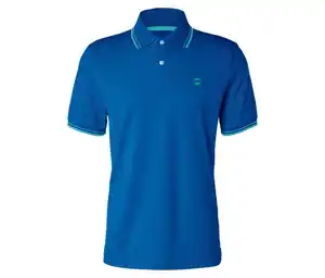 Piqué-Poloshirt, blau