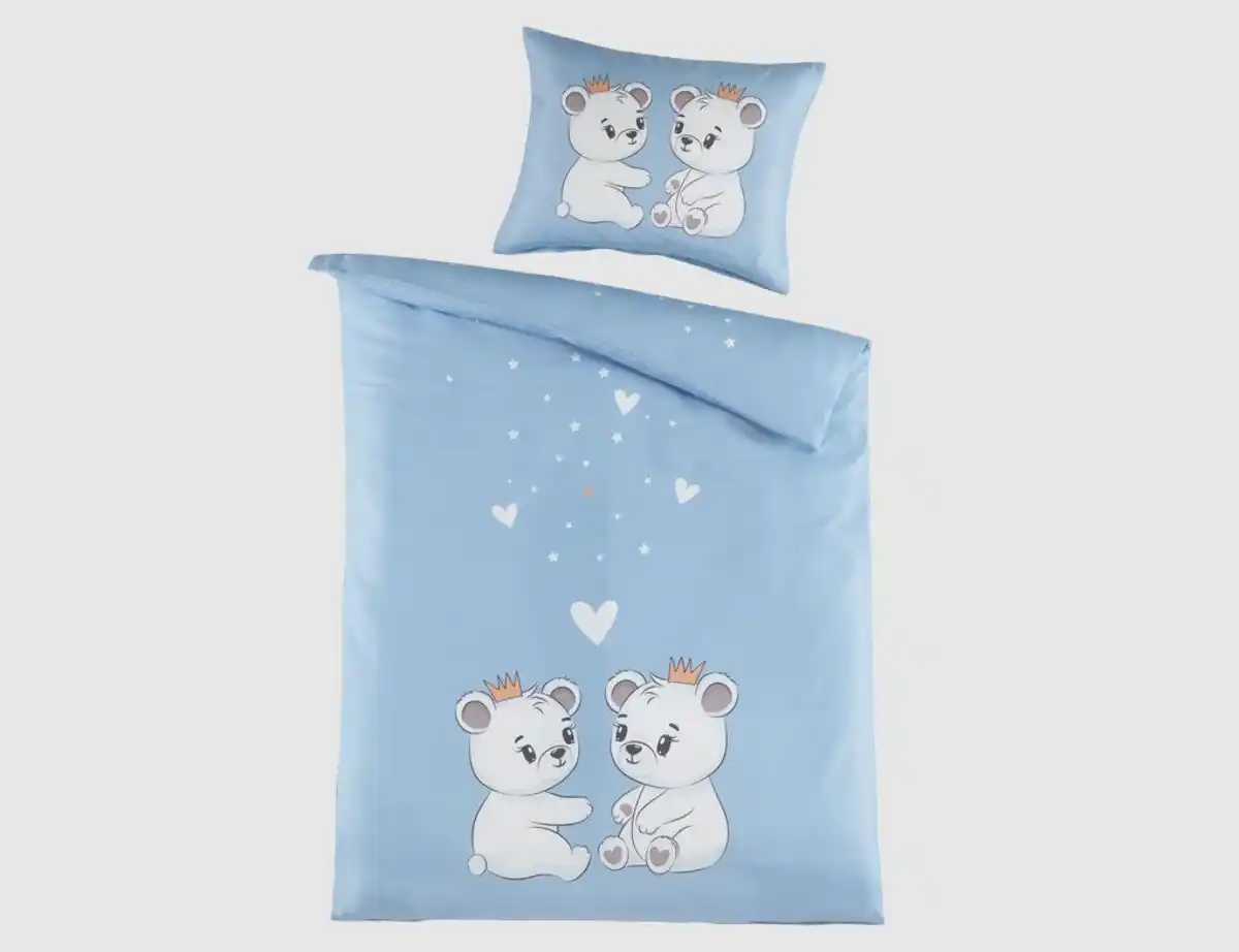 Bild 1 von Bettwäsche Kinder Bär Blau 100x135cm