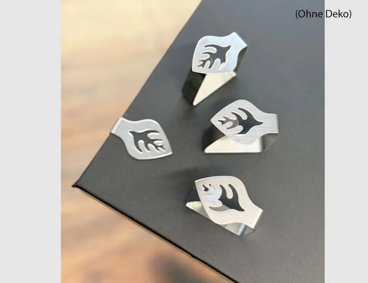 Bild 1 von Tischtuchklammern Blatt Edelstahl
