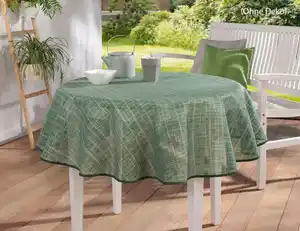 Gartentischdecke Emden Metallic Grün rund Ø130cm