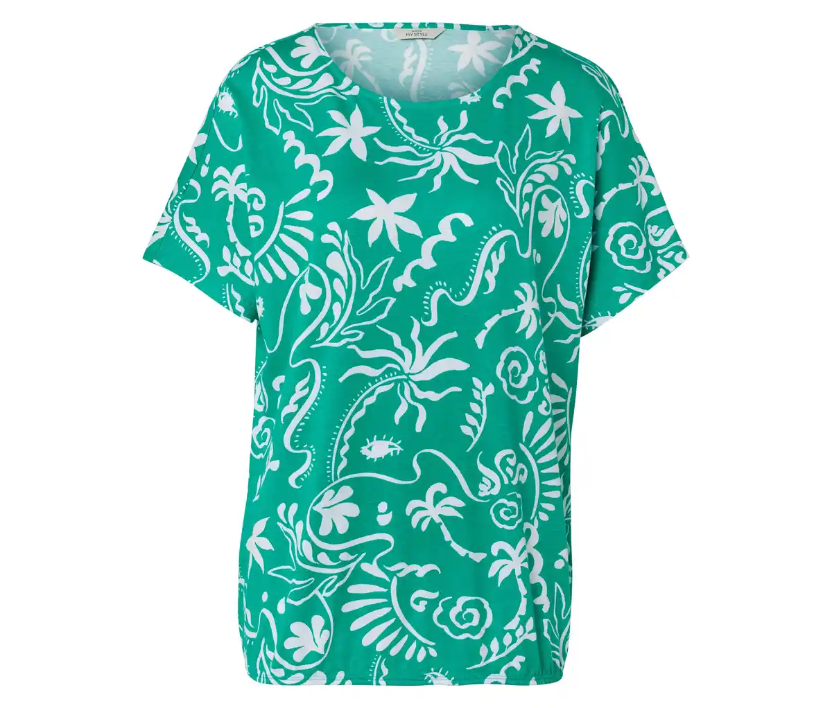 Bild 1 von Blusenshirt, grün mit Alloverprint