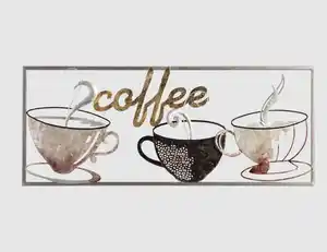 Metallbild Coffee 25x61cm