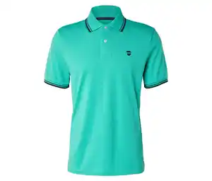 Piqué-Poloshirt, grün