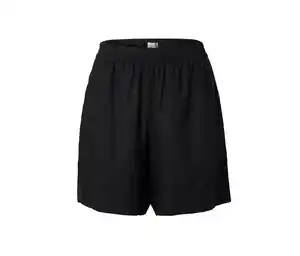 Leinenshorts, schwarz