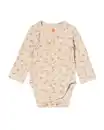 Bild 1 von Mitwachsender Newborn-Wickelstrampler, gerippt, mit Blumen ecru
