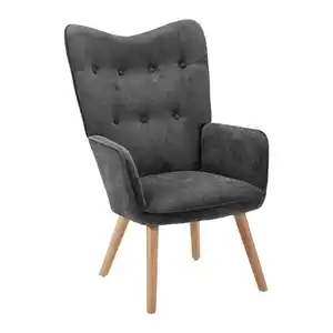 Sessel Natalie Dunkelgrau Webstoff, Grau