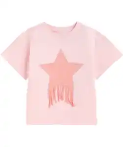 T-Shirt Stern, hellrosa