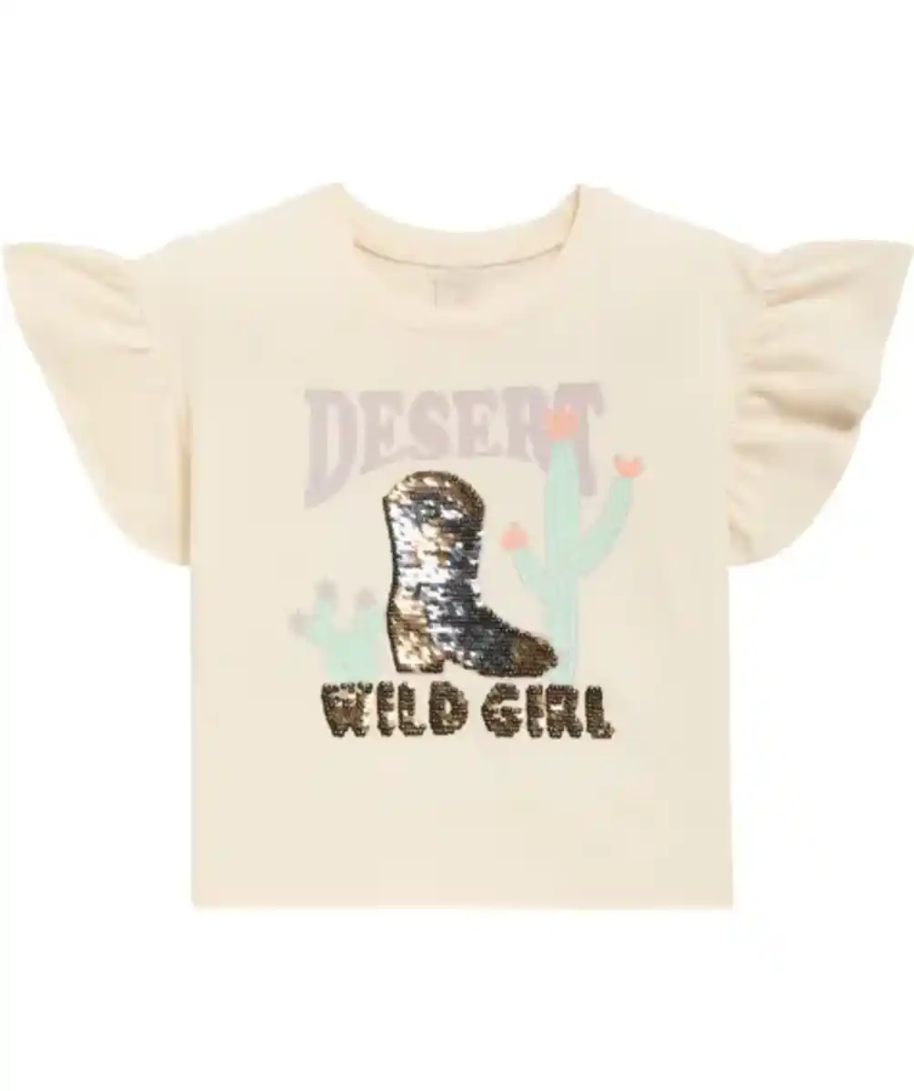 Bild 1 von T-Shirt mit Wendepailletten, creme