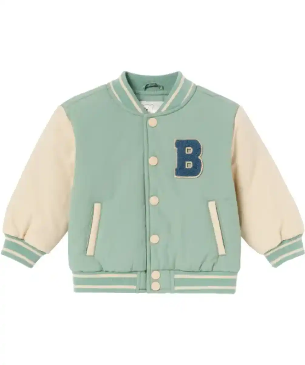 Bild 1 von Collegejacke mit Kontrastärmeln, hellkhaki