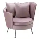 Bild 1 von Sessel Cherie Rosa Samt, Rosa