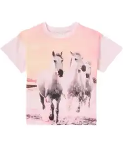 T-Shirt Pferde, hellrosa