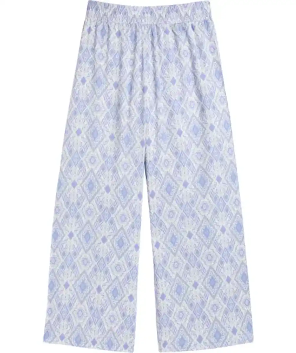 Bild 1 von Weit geschnittene Pull-on-Hose, blau bedruckt