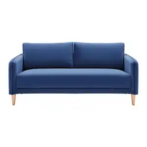 Sofa Livia Blau Samt, Dunkelblau