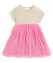 Bild 1 von Kleid mit Tüll, neon pink