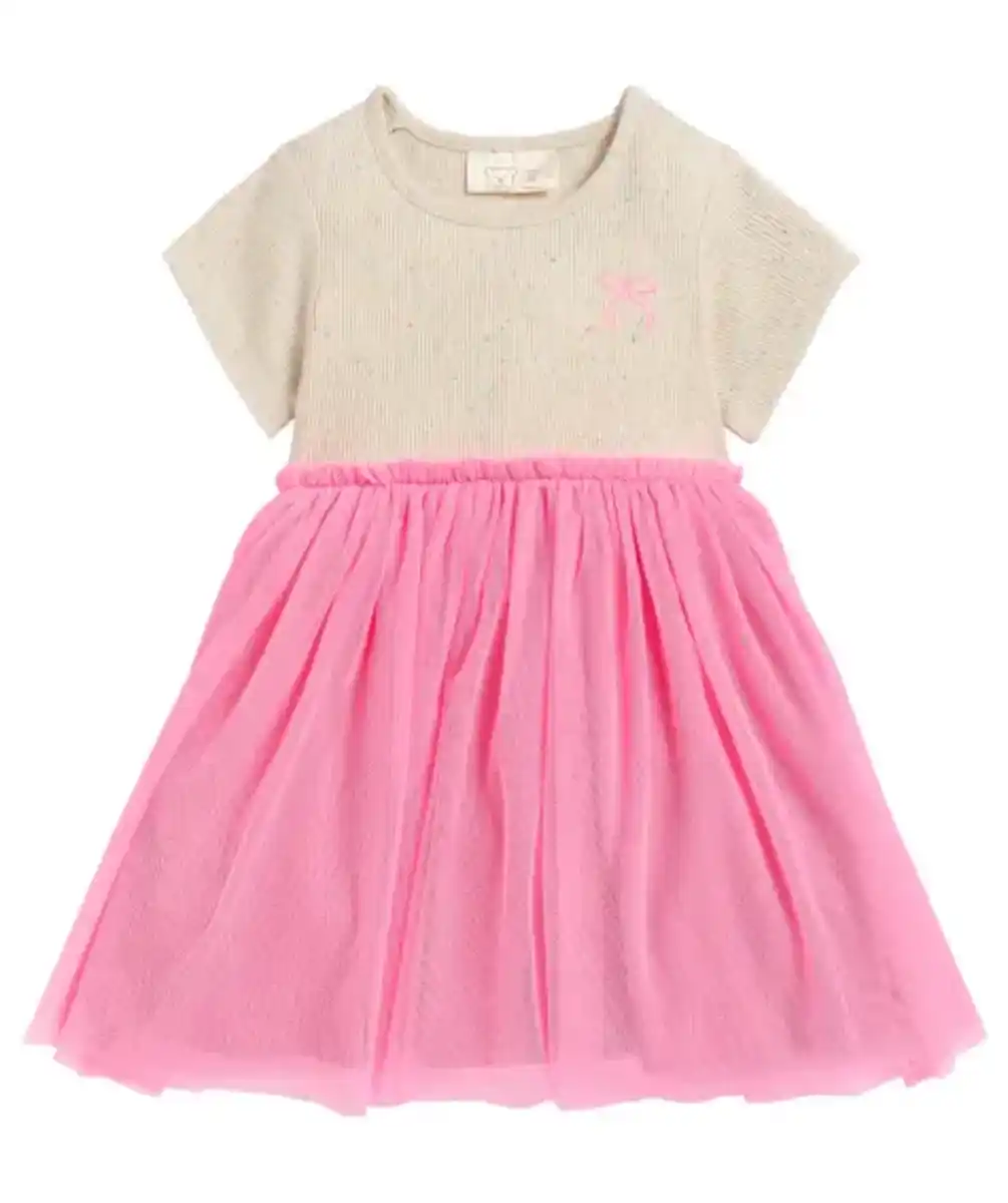 Bild 1 von Kleid mit Tüll, neon pink