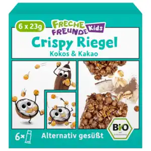 Freche Freunde Kids Bio Crispy Riegel Kokos & Kakao 6x23g